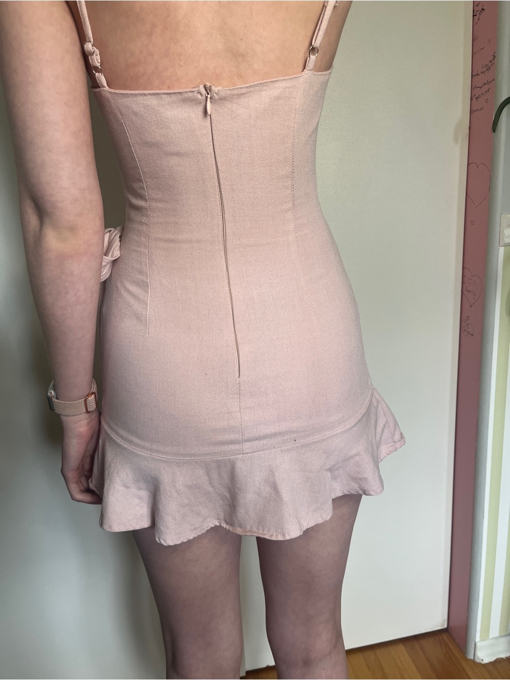 Princess Polly Spaghetti Strap Pink Tie-Waist Mini Dress - Picture 6 of 8